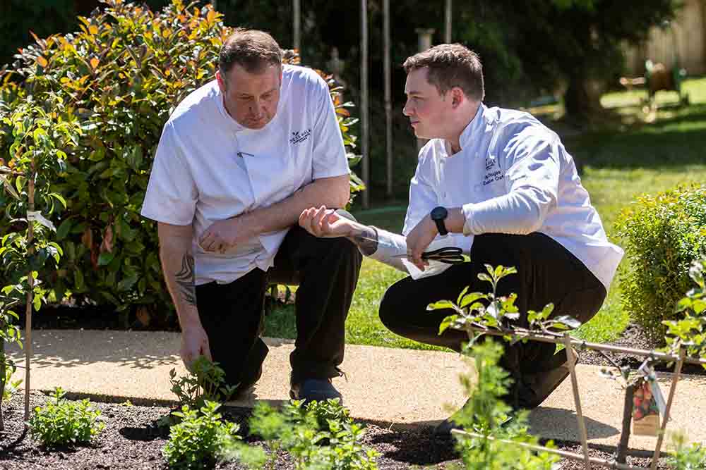 Chefs sourcing food at Ness Walk.